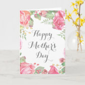 Waterverf Floral-Moederdag Kaart (Gele Bloem)