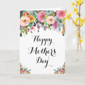 Waterverf Floral-Moederdag Kaart (Gele Bloem)