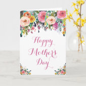 Waterverf Floral-Moederdag Kaart (Gele Bloem)