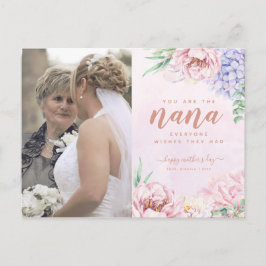Waterverf Floral Moederdag voor het Briefkaart Nan