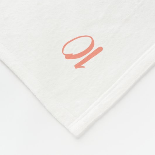 Waterverf Floral Monogram Baby Milestone Foto Fleece Deken (Hoek)