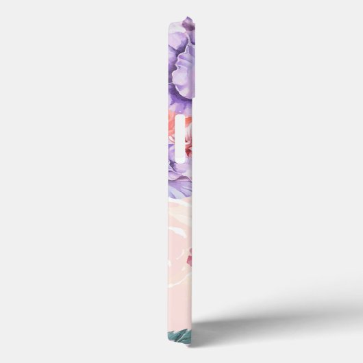  Waterverf Floral Monogram Case-Mate iPhone Case (Achterkant / Rechts)