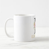 Waterverf Floral Monogram Coffee Mok (Links)