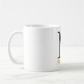 Waterverf Floral Monogram Coffee Mok (Links)
