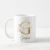 Waterverf Floral Monogram G Koffiemok (Links)