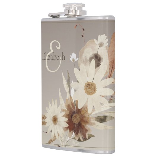 Waterverf Floral Monogram Heupfles (Links)