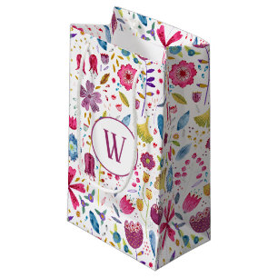 Waterverf Floral Monogram Klein Cadeauzakje