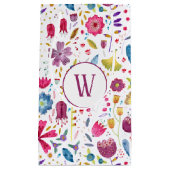 Waterverf Floral Monogram Klein Cadeauzakje (Voorkant)