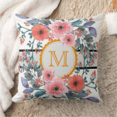 Waterverf Floral Monogram Kussen (Deken)