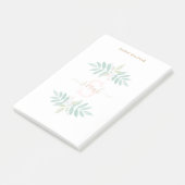 Waterverf Floral Monogram Post-it® Notes (Schuin)