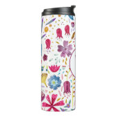 Waterverf Floral Monogram Thermosbeker (Gedraaid links)