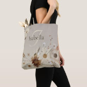 Waterverf Floral Monogram Tote Bag (Dichtbij)