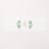 Waterverf Floral Monogram Yogamat (Voorkant (horizontaal))