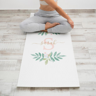 Waterverf Floral Monogram Yogamat