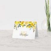 Waterverf Floral Monogrammed Note Kaart (Voorkant)