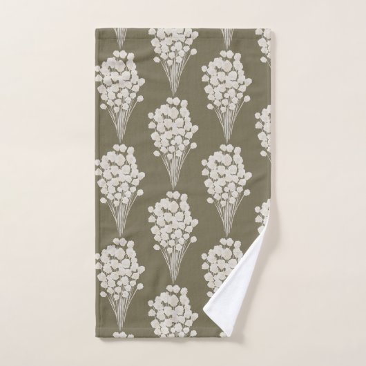 Waterverf Floral Monogrammed Towel Set Bad Handdoek (Handdoek)