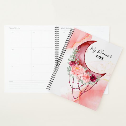 Waterverf Floral Moon Planner (Display)