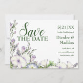Waterverf Floral Morning Glory Handfasting Save The Date (Voorkant)