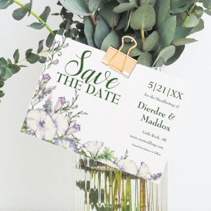 Waterverf Floral Morning Glory Handfasting Save The Date
