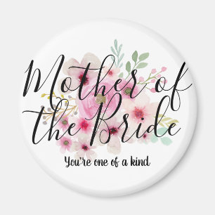 Waterverf Floral MOTHER VAN DE BRIDE Bridal Party Magneet