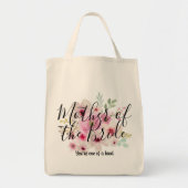 Waterverf Floral MOTHER VAN DE BRIDE Bridal Party Tote Bag (Voorkant)