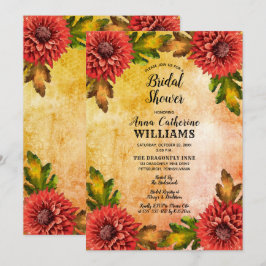 Waterverf Floral Mums Vrijgezellenfeest Kaart