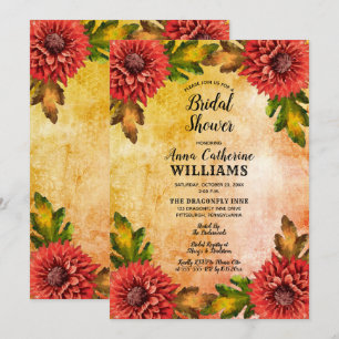 Waterverf Floral Mums Vrijgezellenfeest Kaart