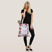 Waterverf  Floral Name Canvas tas (Op model)