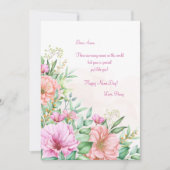 Waterverf Floral Name Day Card Kaart (Voorkant)