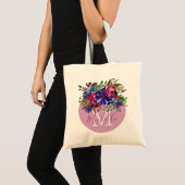 Waterverf Floral Name en Monoram Tote Bag (Voorkant (product))