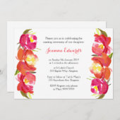 Waterverf Floral Naming Ceremony Gepersonaliseerd Kaart (Voorkant / Achterkant)