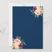 Waterverf Floral Nautical Stripe Vrijgezellenfeest Kaart (Achterkant)