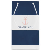 Waterverf Floral Nautical Wedding Dank je Klein Cadeauzakje (Achterkant)