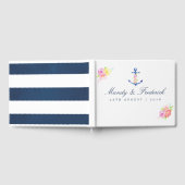 Waterverf Floral Nautical Wedding Gastenboek (Volledig)