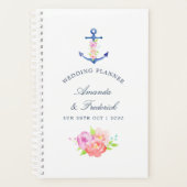 Waterverf Floral Nautical Wedding Planner (Voorkant)