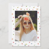 Waterverf Floral Neurse Afstuderen Foto Afstuderen Kaart (Achterkant)