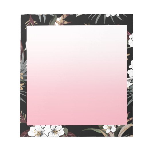 Waterverf Floral Note Pad Notitieblok (Voorkant)