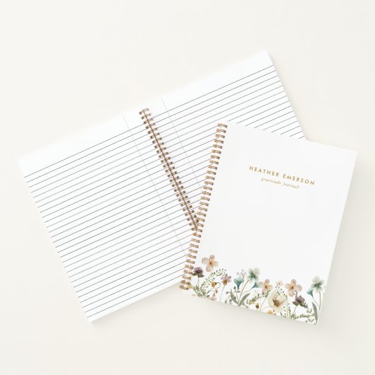 Waterverf Floral Notitieboek (Binnen)