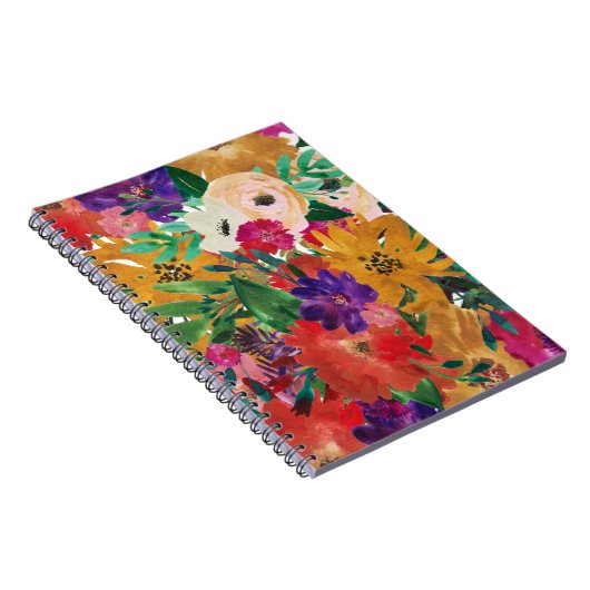 Waterverf Floral Notitieboek (Rechterzijde)