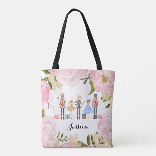 Waterverf Floral Nutkraker Tote Bag (Achterkant)