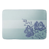 Waterverf Floral Ombre Blauw Badmat (Voorkant)
