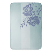 Waterverf Floral Ombre Blauw Badmat (Voorkant Verticaal)