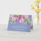 Waterverf Floral op je bruiloft Wenskaart Kaart (Gele Bloem)