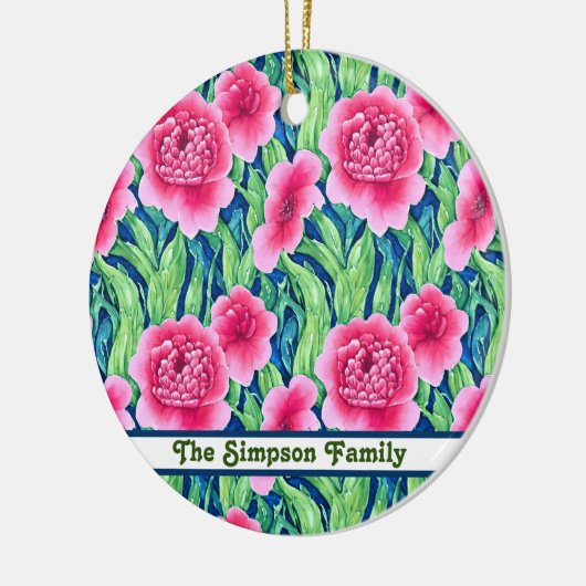 Waterverf Floral  Ornament (Links)