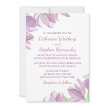 Waterverf Floral Paars Lavender Flower Wedding