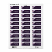 Waterverf Floral Paars Wedding Etiket (Full Sheet)