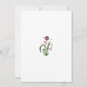 Waterverf Floral Paarse Vrijgezellenfeest Kaart (Achterkant)