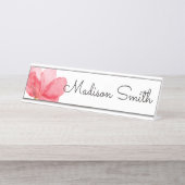 Waterverf Floral Painting Bureau Naambordje (Voorkant)