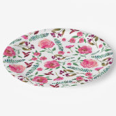 Waterverf Floral Papieren Bordje (Gekanteld)