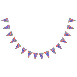 Waterverf Floral Party Bunting Vlaggetjes